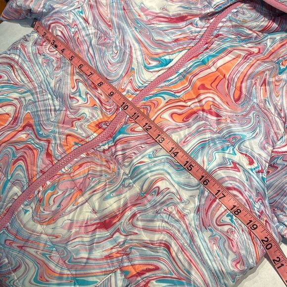 Lands' End Kids Girls Reversible Insulated Fleece Jacket Sz XL 14-16 Pink - Picture 9 of 11